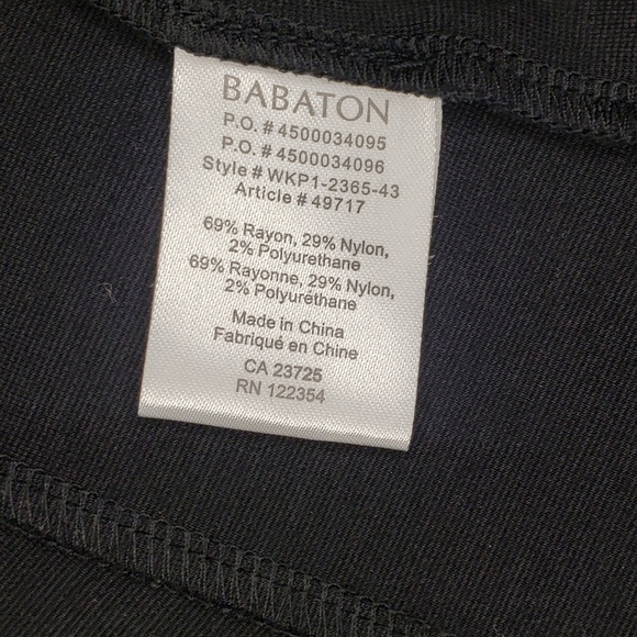 Aritzia Babaton Japanese Crop Sleeve Black Top Size XS - Picture 5 of 8